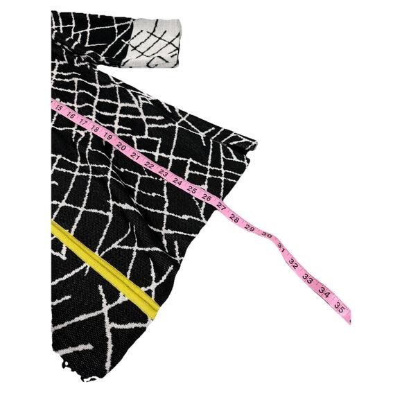 Ming Wang Chartreuse Black White Pattern Knit Jacket Career Cardigan Womens M - Picture 7 of 7